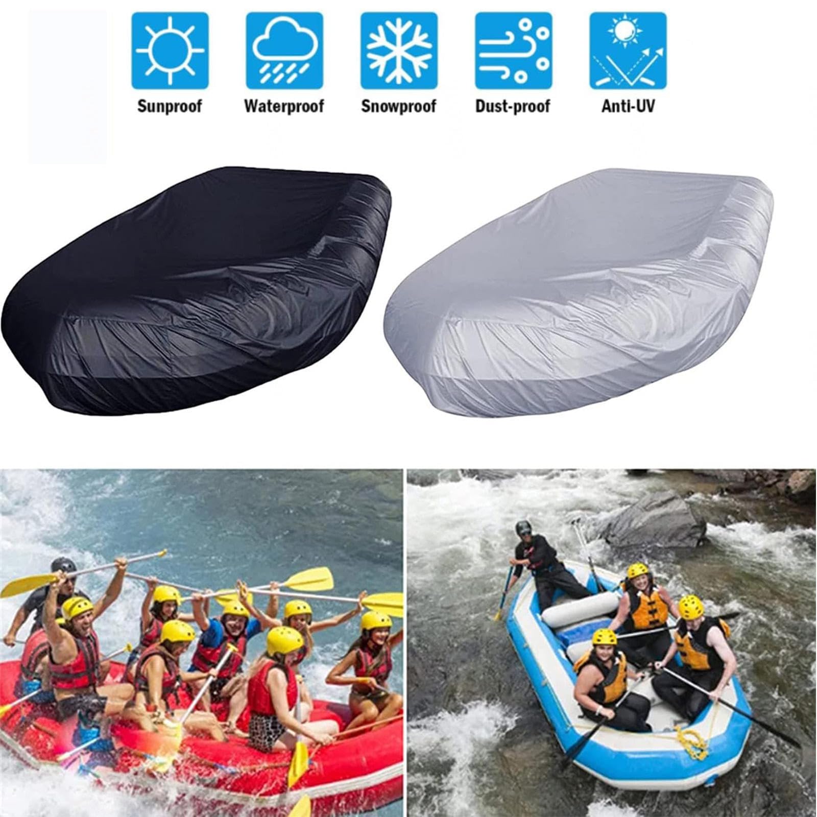 Copri Consolle Gommone 7 Dimensioni Copertura per Barca Resistente ai Raggi UV Coperture per Barche per Piccoli Gommoni E Gommoni Rigidi,420 * 210 * 46cm