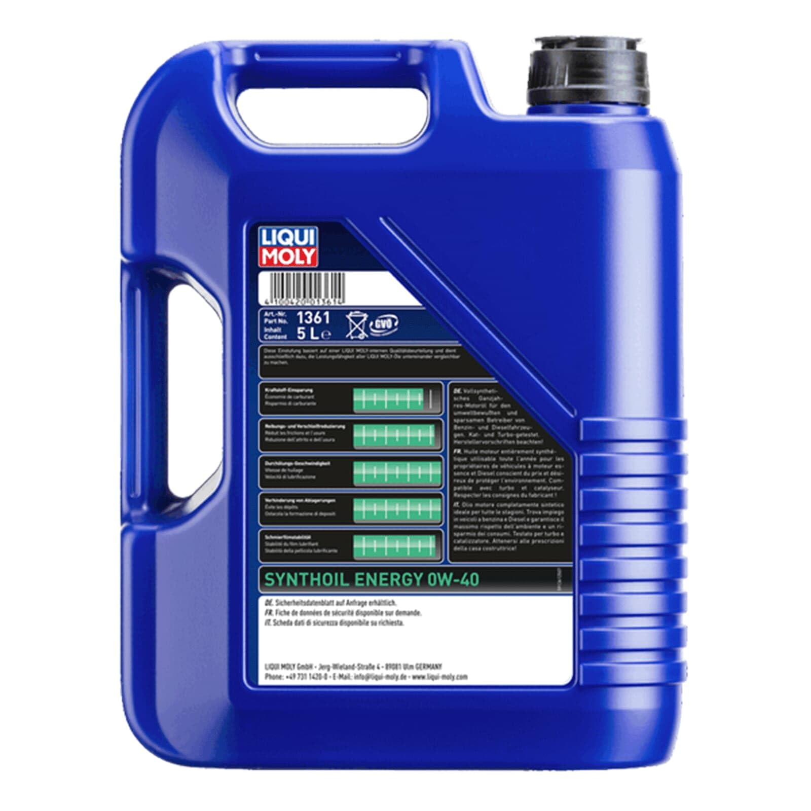 Liqui Moly Synthoil Energy 0W-40 | 5 L | vollsynthetisches Motoröl | Art.-Nr.: 1361