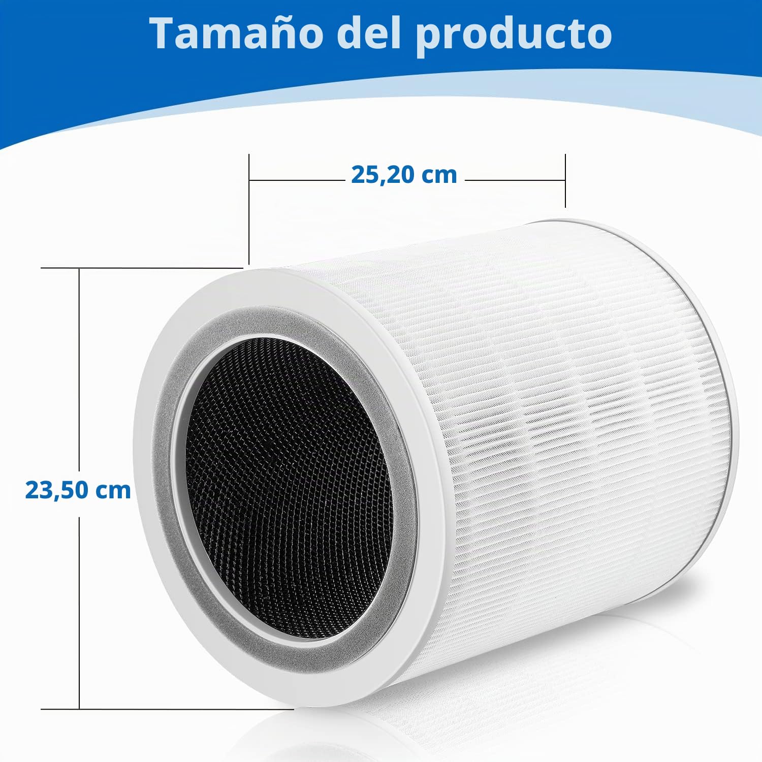 1 unidad de filtro de repuesto H13 True HEPA para purificador de aire LEVOIT Core 400S Smart WiFi (Core400S-RF) | 100% compatible | Filtra polen, PM2.5 y pelo de mascotas | Mayor duración