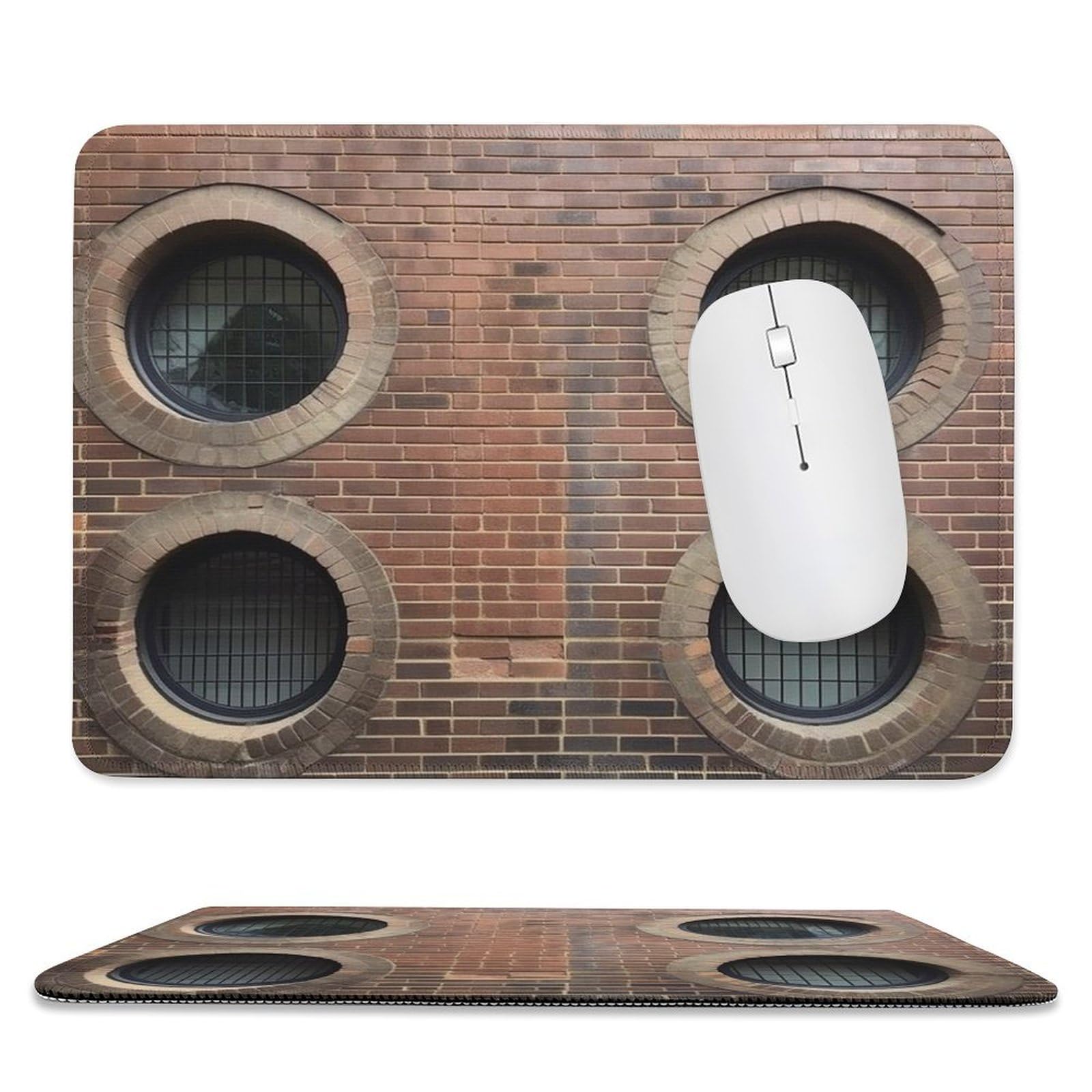 Mouses Pad 7.9"x9.4" Mouses Mat with Non-Slip Rubber Vents in Brick Wall Computer Keyboard Mat for Wireless Mouses Gaming Desk Pad for Home 10 X 12in