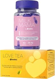 Kit para Amamentação Vitaminas e Chá Natural | Multivitamínico Lactante + Chá Mamãe | Energia Imunidade Amamentação | Milk Mama + Love Tea