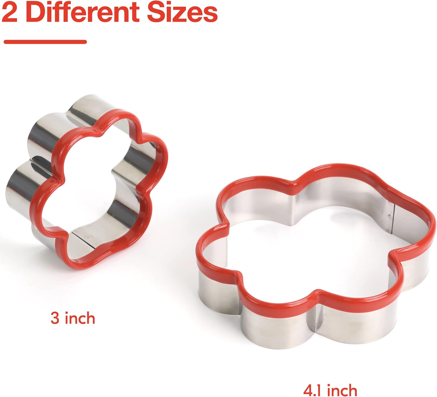 2Pcs Dog Paw Cookie Cutters, Treats Cutter, Homemade Biscuit Treats Cutters, Coated With Soft PVC for Protection, 4.1" 3'' - Image 5