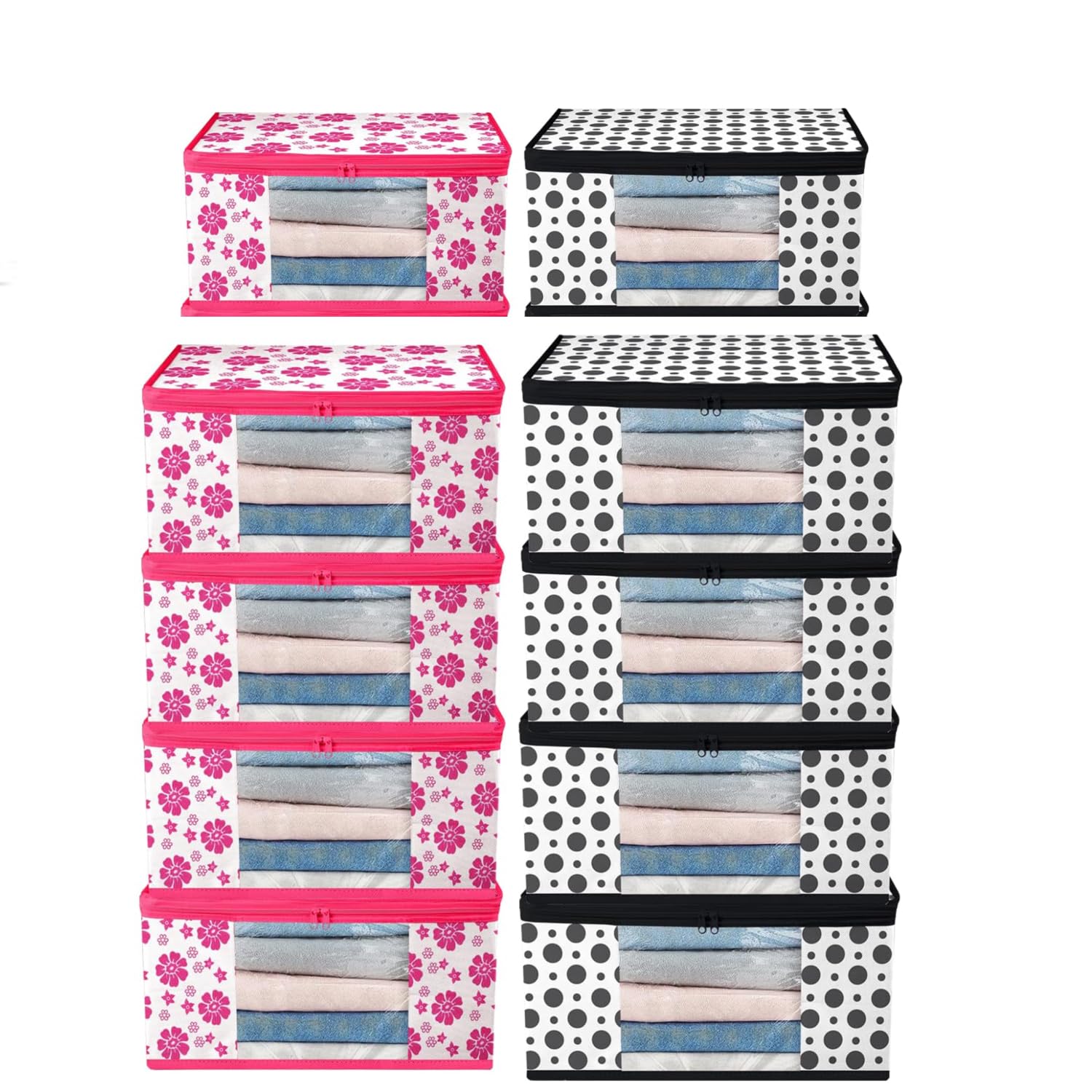 Champaran Industries Saree Covers With Zip|Saree Covers For Storage|Wardrobe organizer for cloths|Saree Packing Covers For Wedding| BB+PF COMBO| PACK OF 10 (B0CY2HWHWZ) Amazon Price History, Amazon Price Tracker