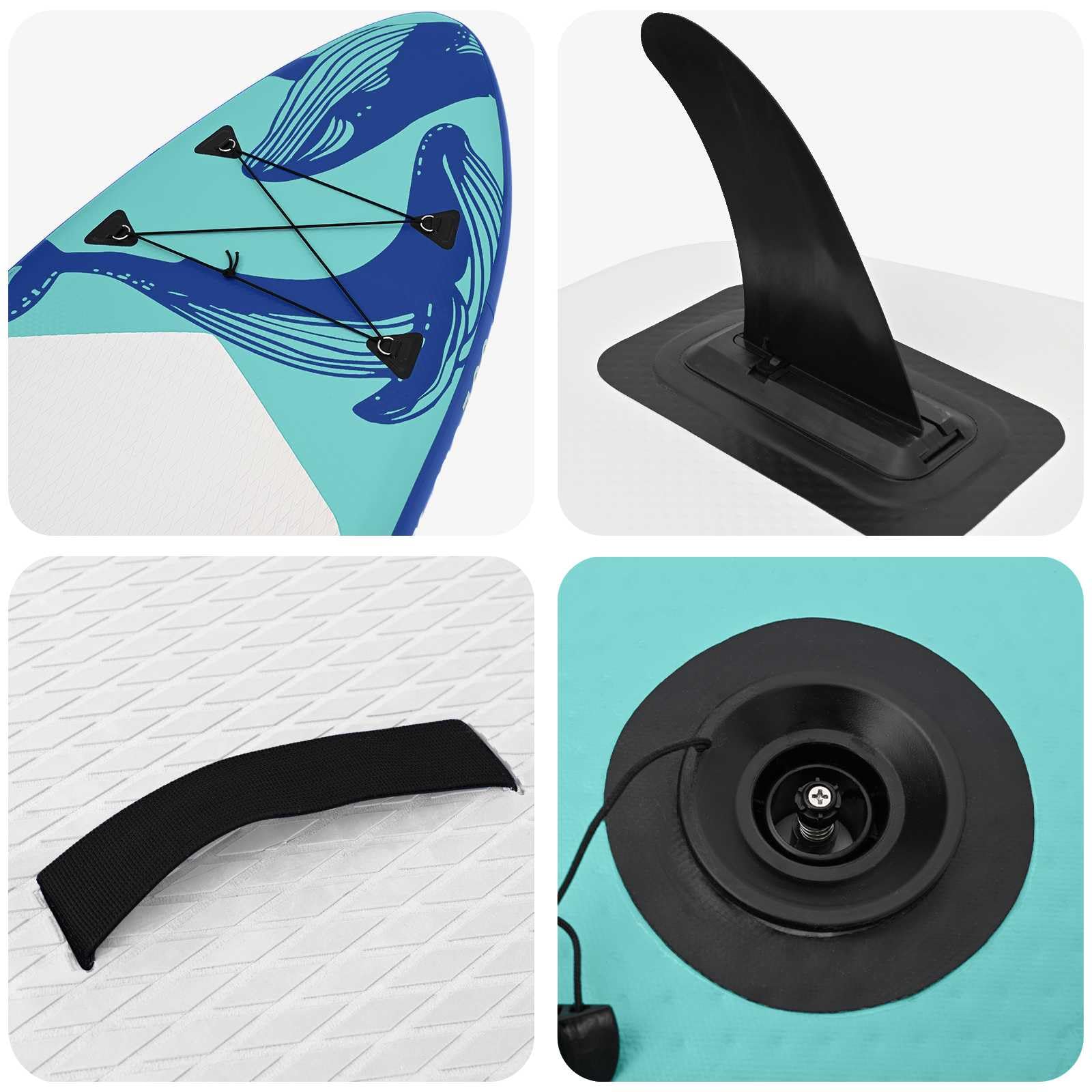 vidaXL Tavola da SUP gonfiabile con vela, in PVC, per esterni, oceano