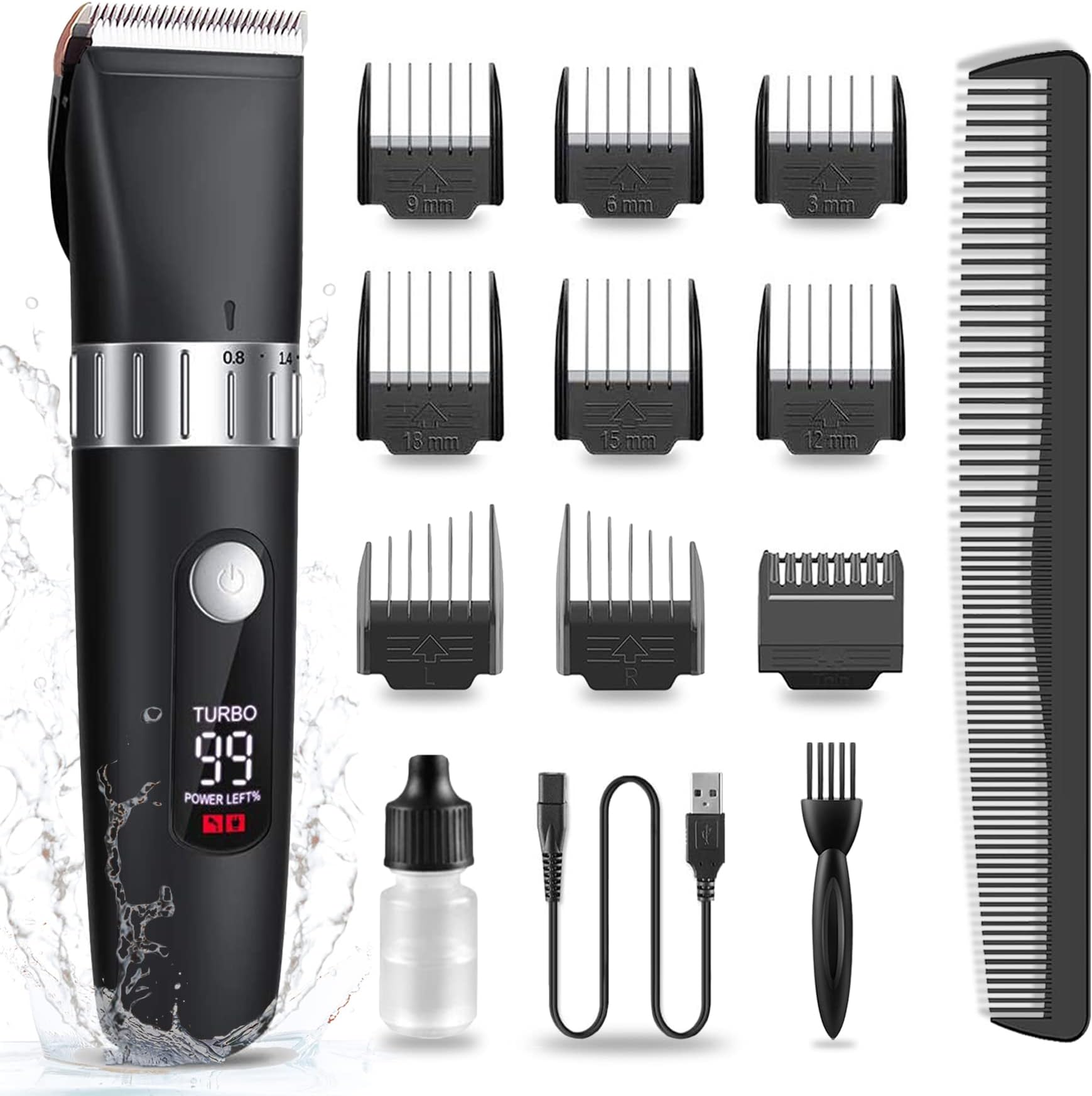 Amazon.com: Hair Clippers for Men Professional, Cordless Beard Trimmer ...