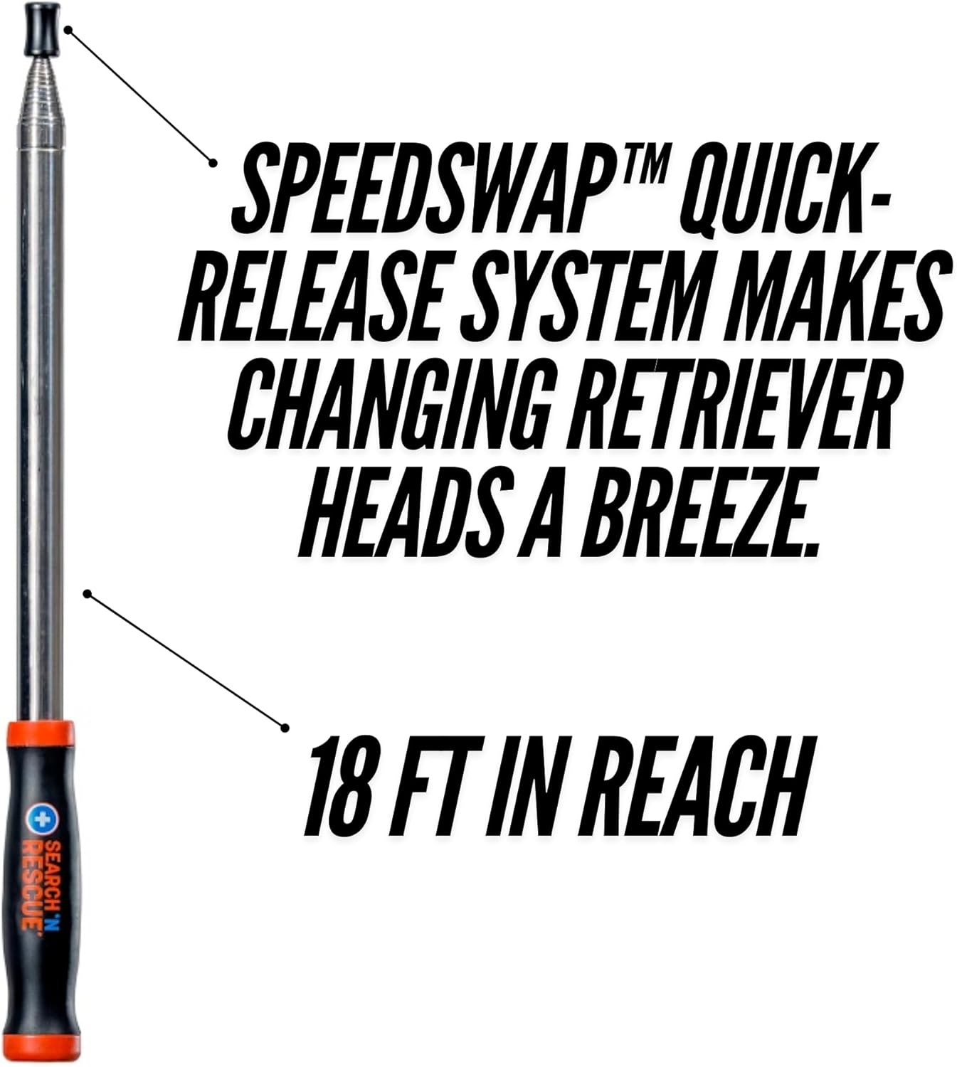 Search 'N Rescue Ranger Disc Golf Retriever Pole- Extends up to 18 Ft