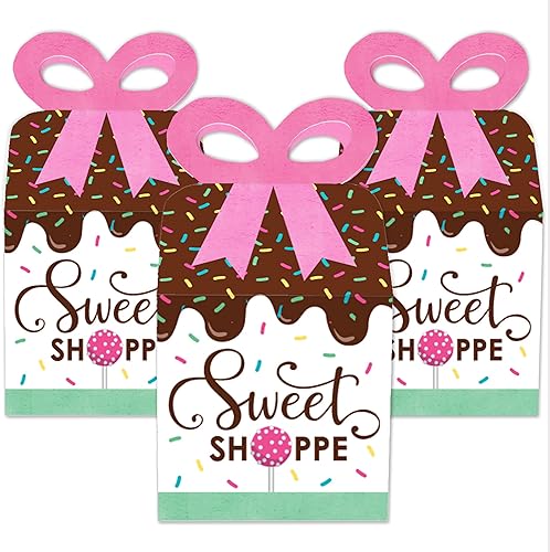 Miniatura 2 de Big Dot of Happiness Sweet Shoppe - Cajas de regalo cuadradas para dulces y panadería para fiesta de cumpleaños o baby shower, juego de 12