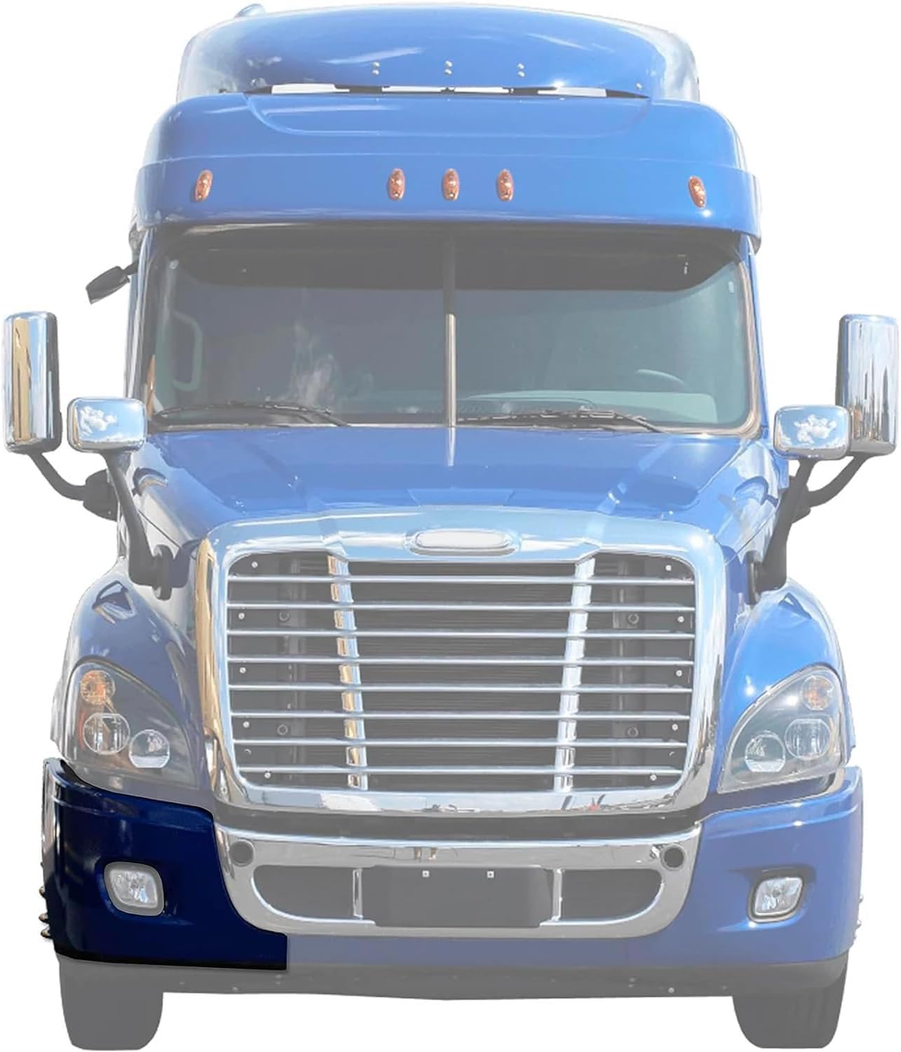 KOZAK Inner Bumper Support Reinforcement with Fog Lamp Hole Right Passenger Side Compatible with Cascadia 2008-2017 Includes Logo, 2x22" Windshield Wipers and Reflective Vest