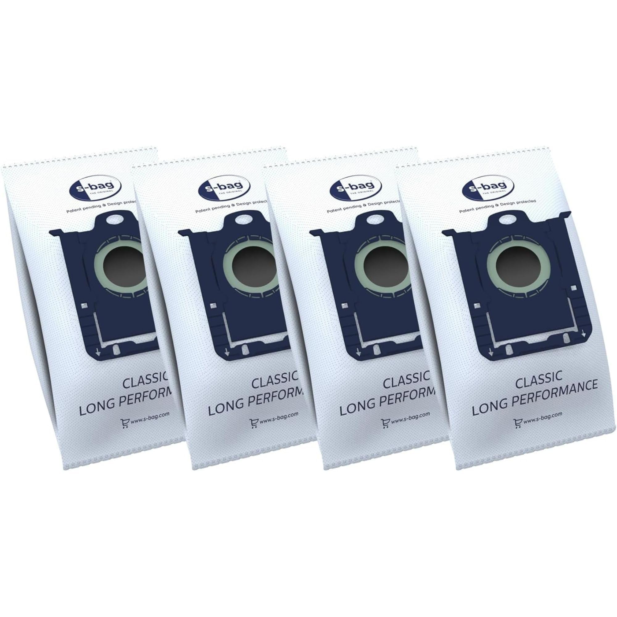Electrolux E201S S-Bag Long Performance Sacs Aspirateur, Boite de 4, 3,5L, Powerflow