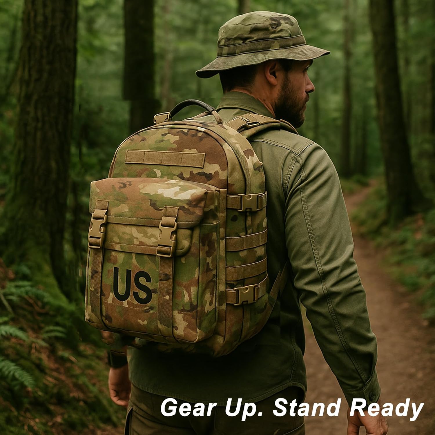 MT Military Army MOLLE 2 Tactical Assault Backpack, Rifleman 3 Day Pack, Medium Rucksack