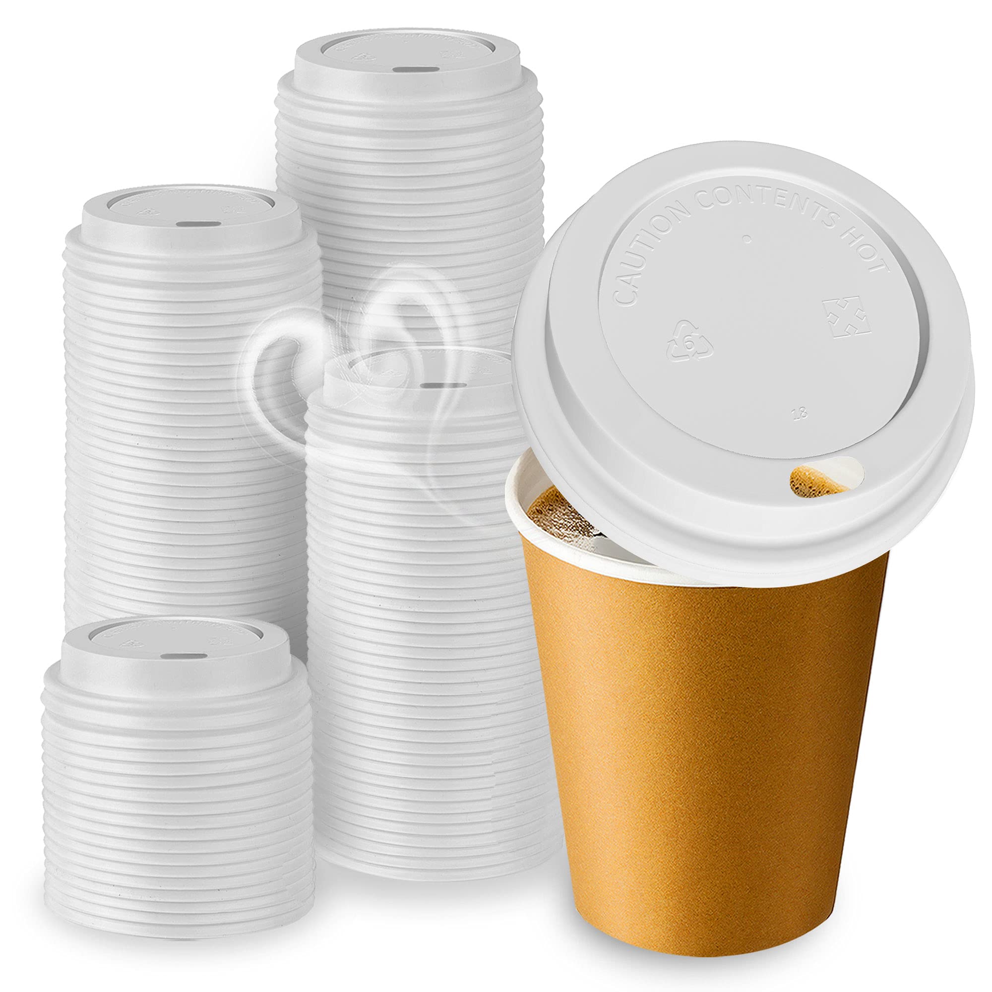 Buy (100Pack) Coffee Cup Lids Bulk Disposable Coffee Cup Lids with