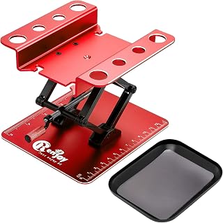 RC Stand Lift Lower Adjustable w/Screw Tray for 1/8 1/10 1/12 RC Car, Red