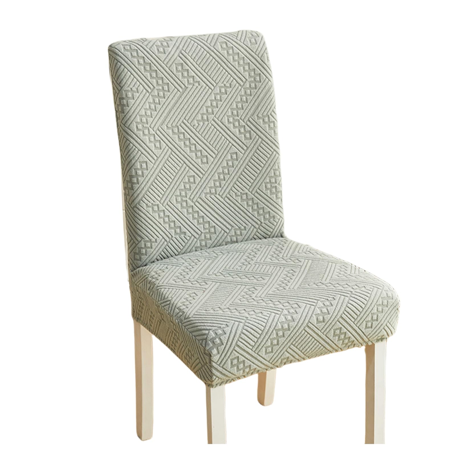 GCCSSBXF Machine Washable Stretch Jacquard Dining Chair Covers - Slipcovers For Dining Room Hotel, Anti Slip Beige Chair Covers