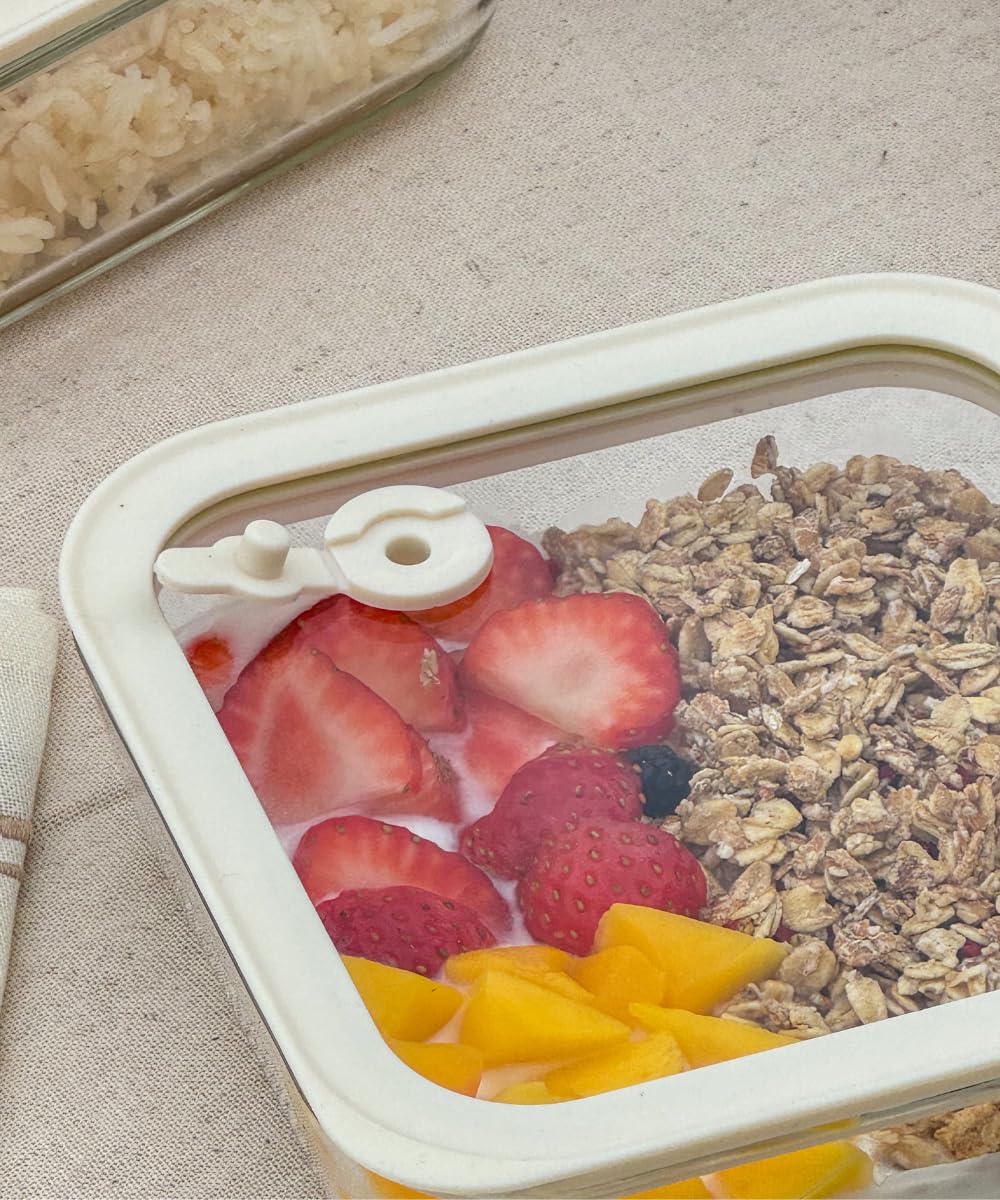 Zoha Frischhaltedosen Glas Set 3-teilig – Vorratsdosen Glas mit Deckel BPA-frei – luftdichtes Frischhaltedosen Set – mikrowellengeeignet & ofenfest – Glasbehälter für Meal Prep & Aufbewahrung