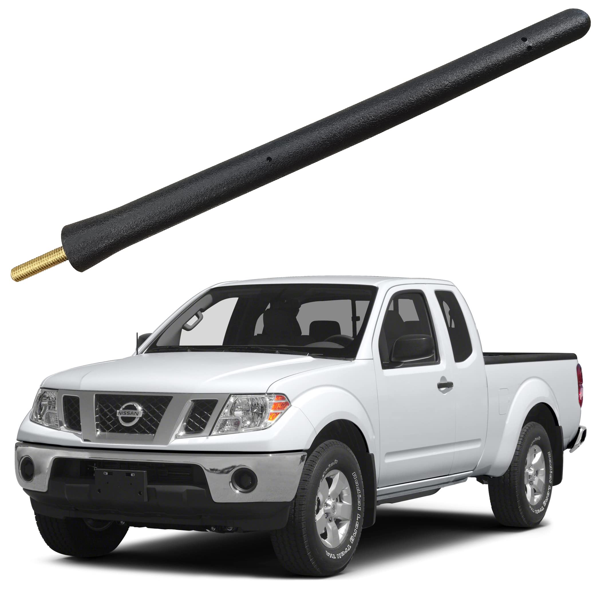 6 3/4 Inch Short Antenna for Nissan Frontier (2005-2019), Nissan Frontier Antenna - Car Wash Proof, Internal Copper Coil Antenna Mast Replacement
