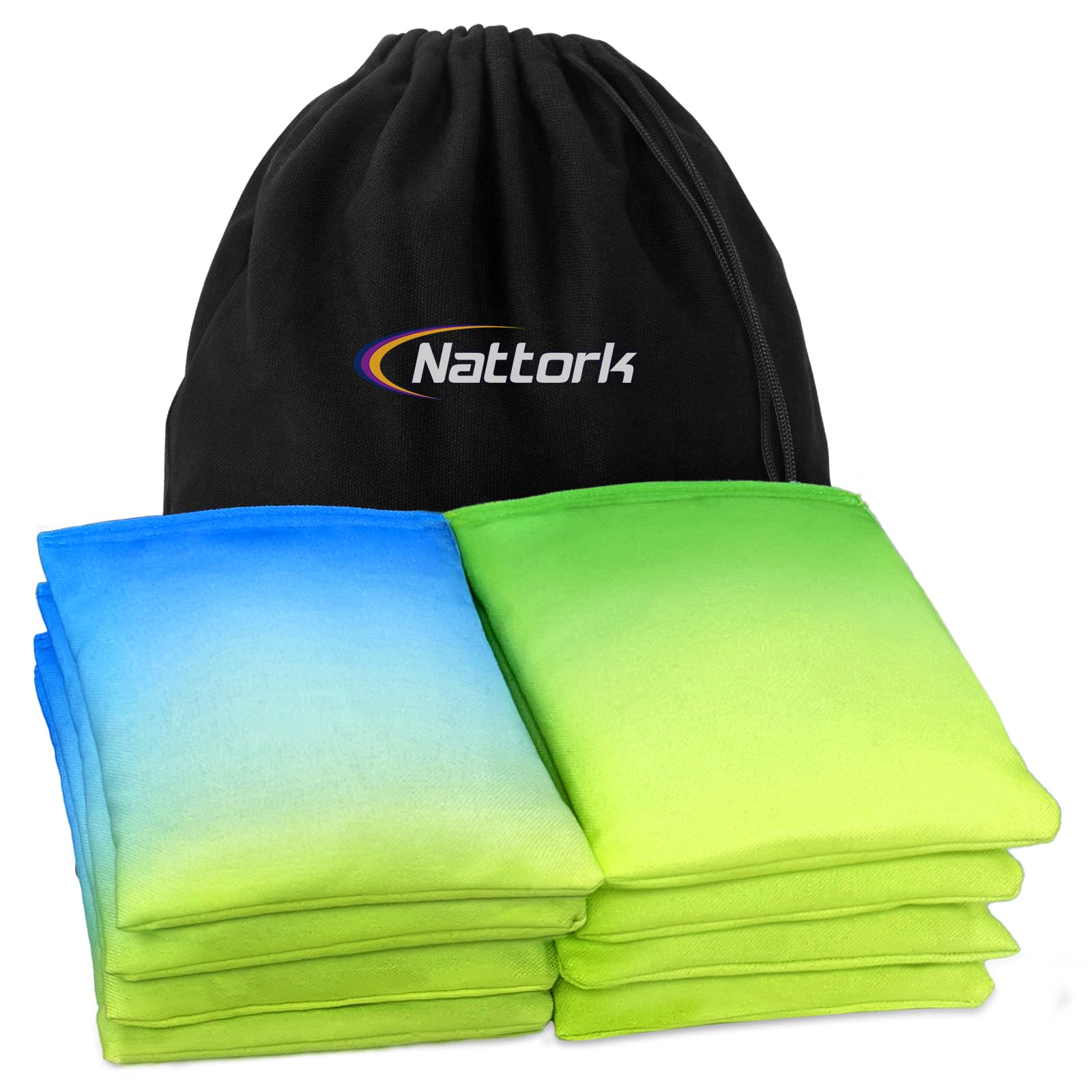 Nattork Premium Classic Cornhole Set - Fun Bean Bag Toss Game - 8 Cornhole Bags and Carrying Case