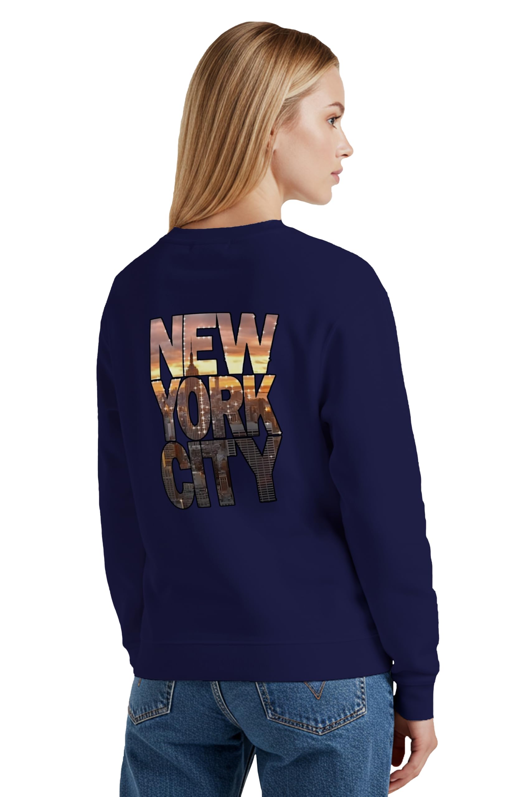 Sweatshirt for Woman New York City Cotton Blend Graphic Print Full Sleeve Stylish Round Neck Regular Fit Gen Z Winter Sweatshirt-image-16