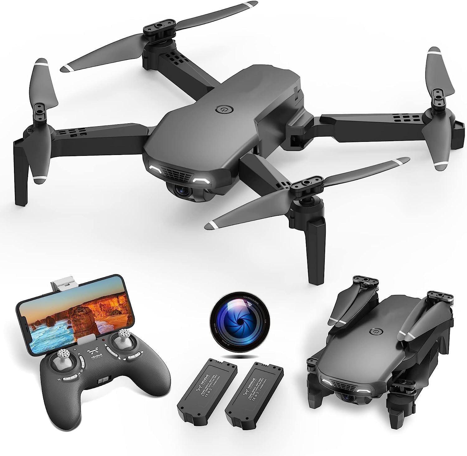 Fitto Mobile App and Remote Control Drone with Camera Toy, 2