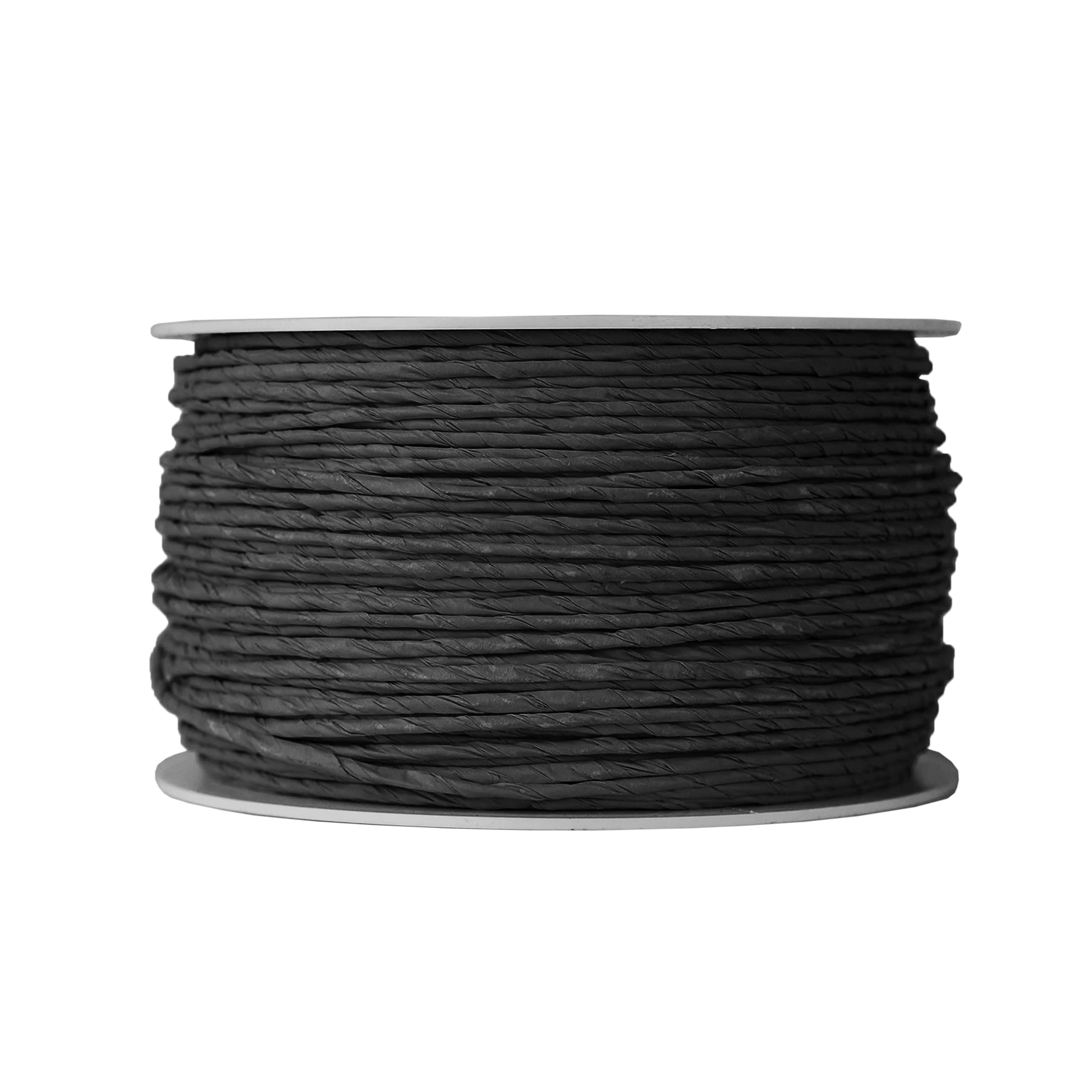Interflowers GmbH Various paper wire offers in all lengths and colours for crafting, floristry, craft cord, paper wire, tear-resistant binding wire, craft wire, jute cord (spool, black)