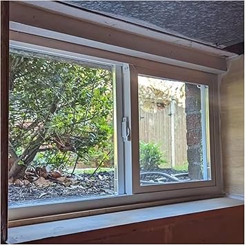 Mobile Home Window Horizontal Sliding Windows, White Aluminum Basement Egress Window with Tempered Glass, Embedded Double Pane Transom Window, for Bathroom/Garage/Shed/Playhouse, Custom Size24"x15"/6