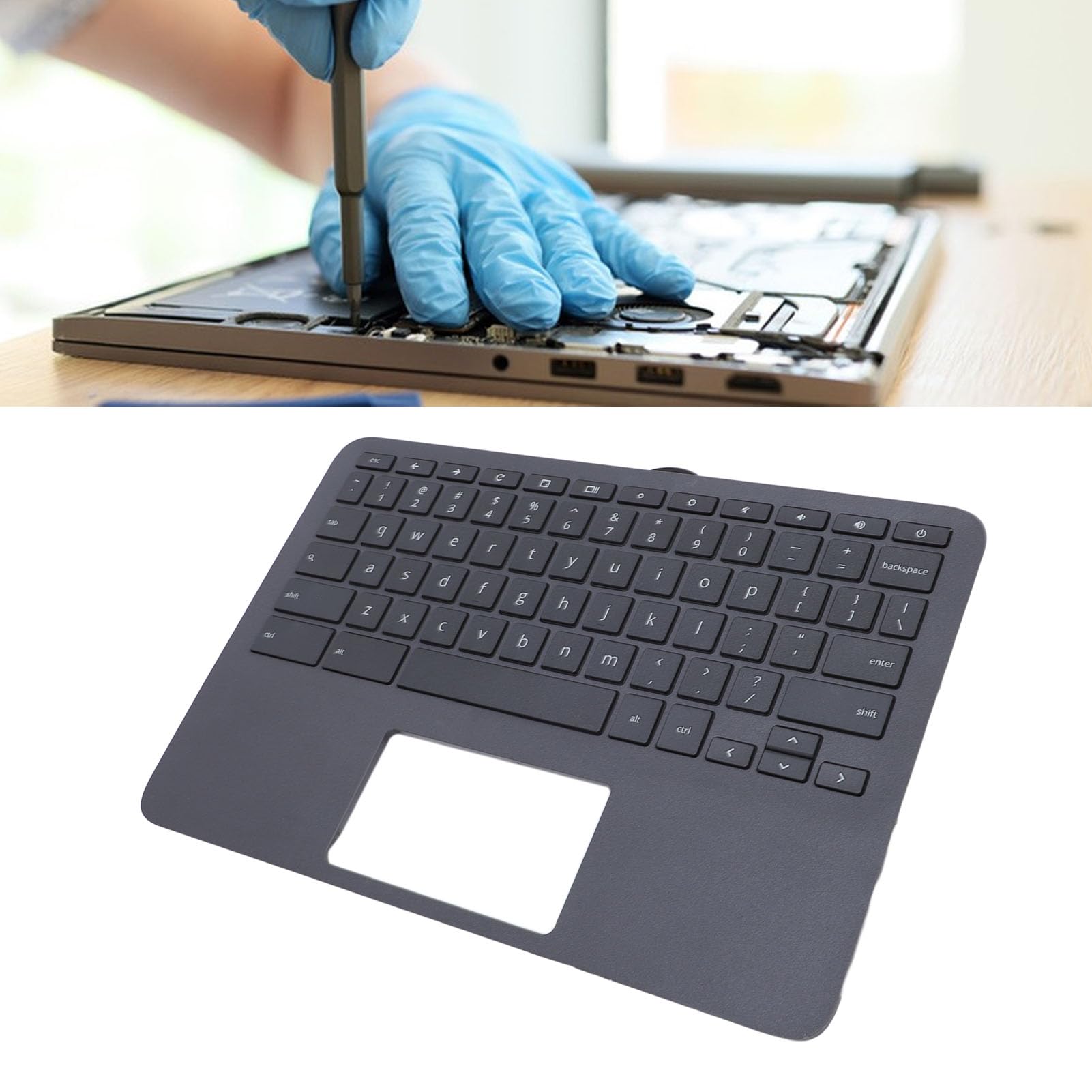 Aramox Poggiapolsi per Laptop Superiore in ABS con Tastiera Americana Poggiapolsi Superiore di Ricambio Preciso per 11 G8 EE 001 per Uso Scolastico in Ufficio