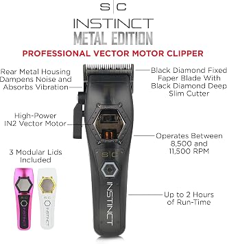 Stylecraft Instinct Metal Edition Hair Clipper Professional IN2 Vector Motor with Intuitive Torque Control