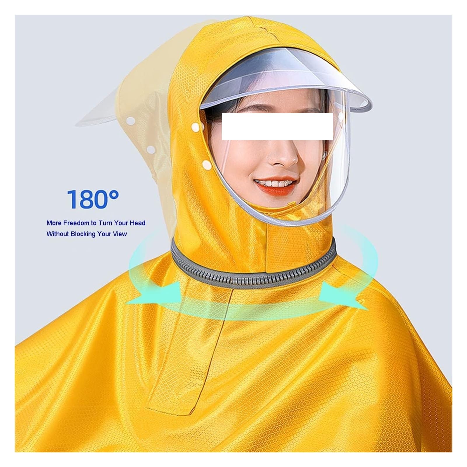 Poncho de lluvia para scooter de movilidad, Capa de lluvia unisex a prueba de viento con cubierta de espejo retrovisor, for motocicleta E-bike (color: rojo, tamaño: M)