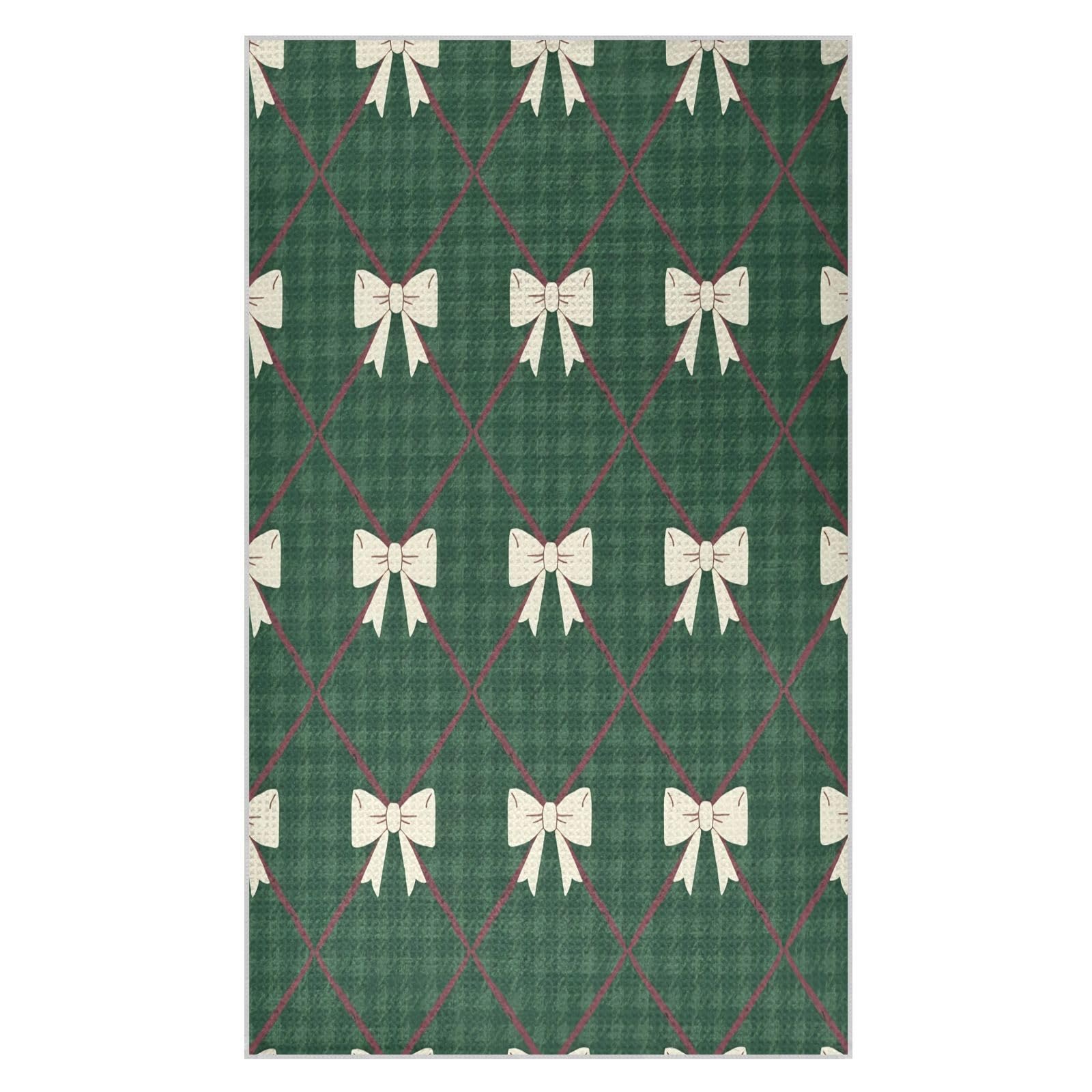 BURSTDDY Bows Kitchen Towels,Absorbent Dish Towels 2 Pack