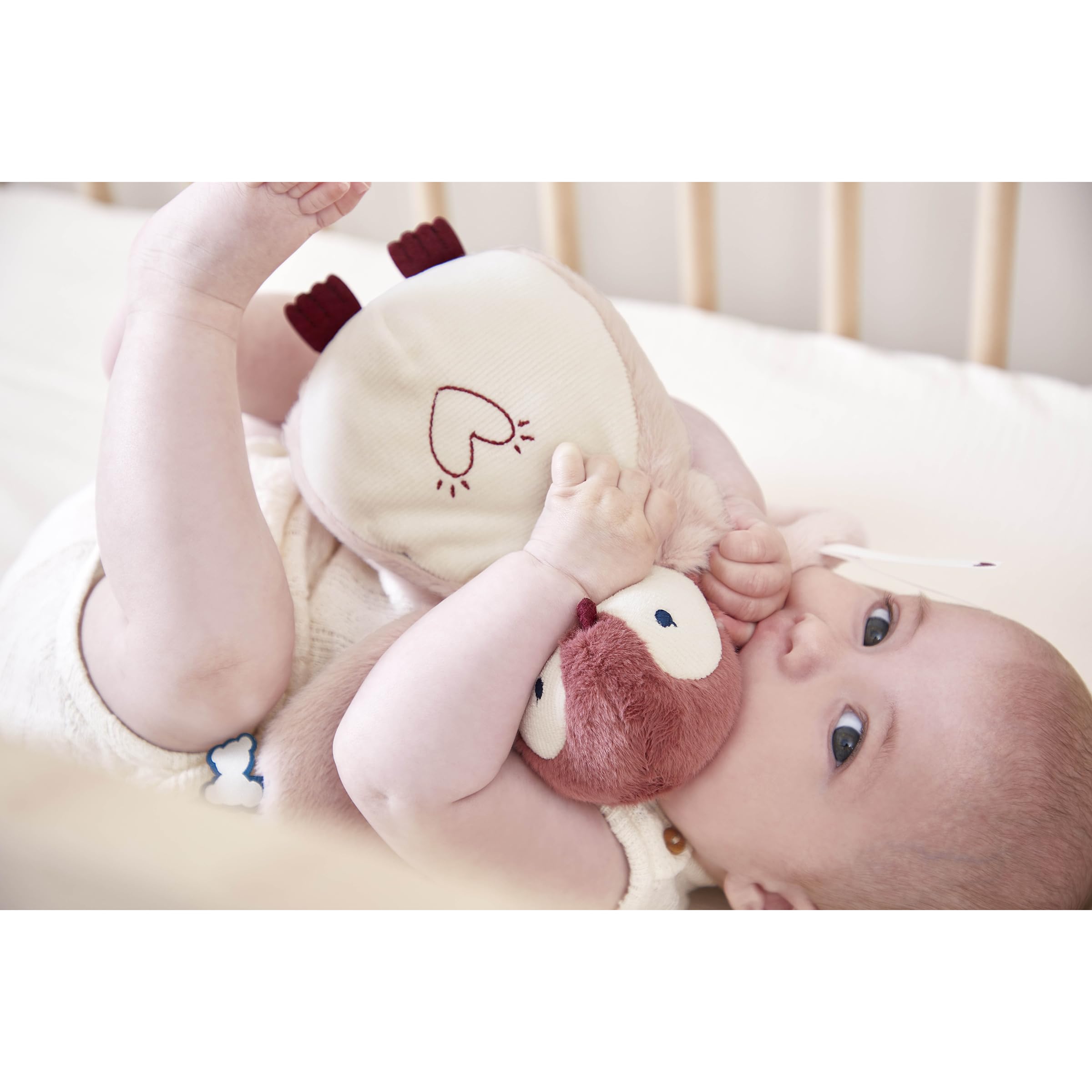 KALOO Peluche Musicale per la Notte Luce Notturna con RumoriBianchi Rosa 20 cm Peluche Dalla Nascita K212011