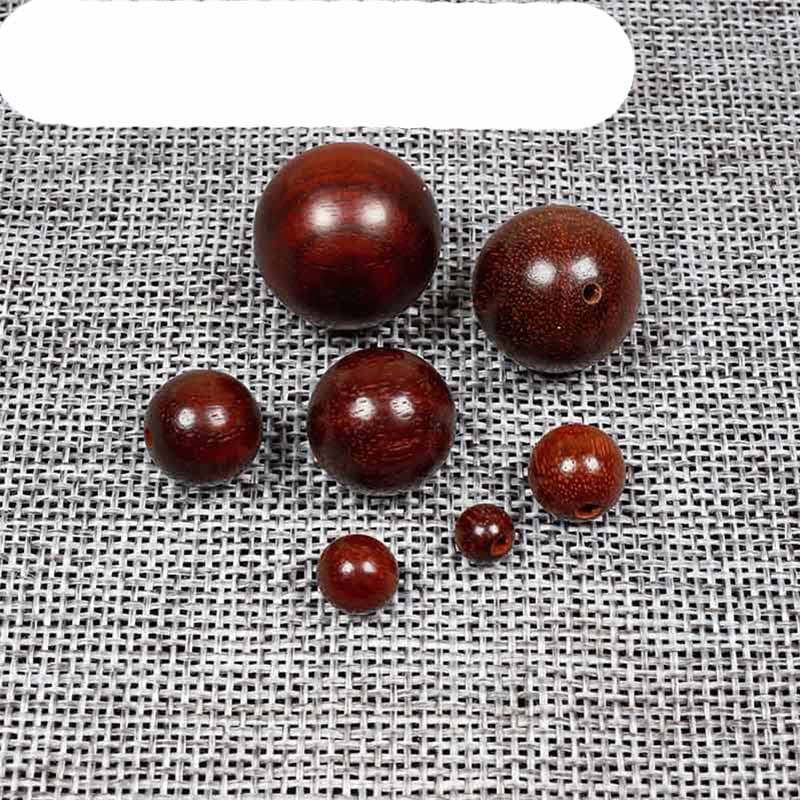 20 pz/lotto Rotonda Perline di Legno Naturale 6-20mm Sandalo/Passandro/Padauk Perline di Legno del Distanziatore FAI DA TE Creazione di Gioielli Finding-12,20mm 20 pz