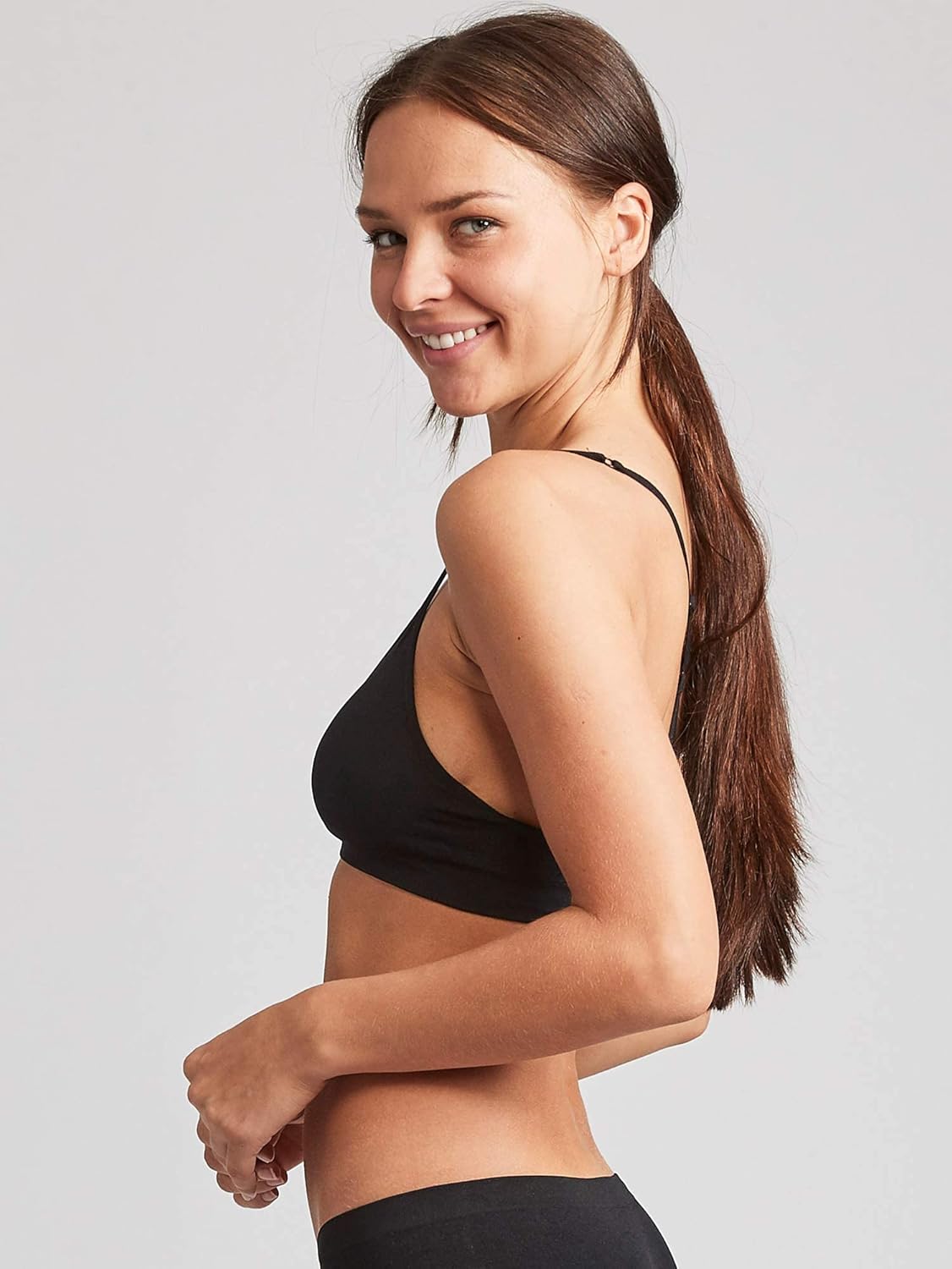 Kalon Women’s 4 Pack Racerback Sports Bralette Seamless Wireless Comfort Bra - Image 4