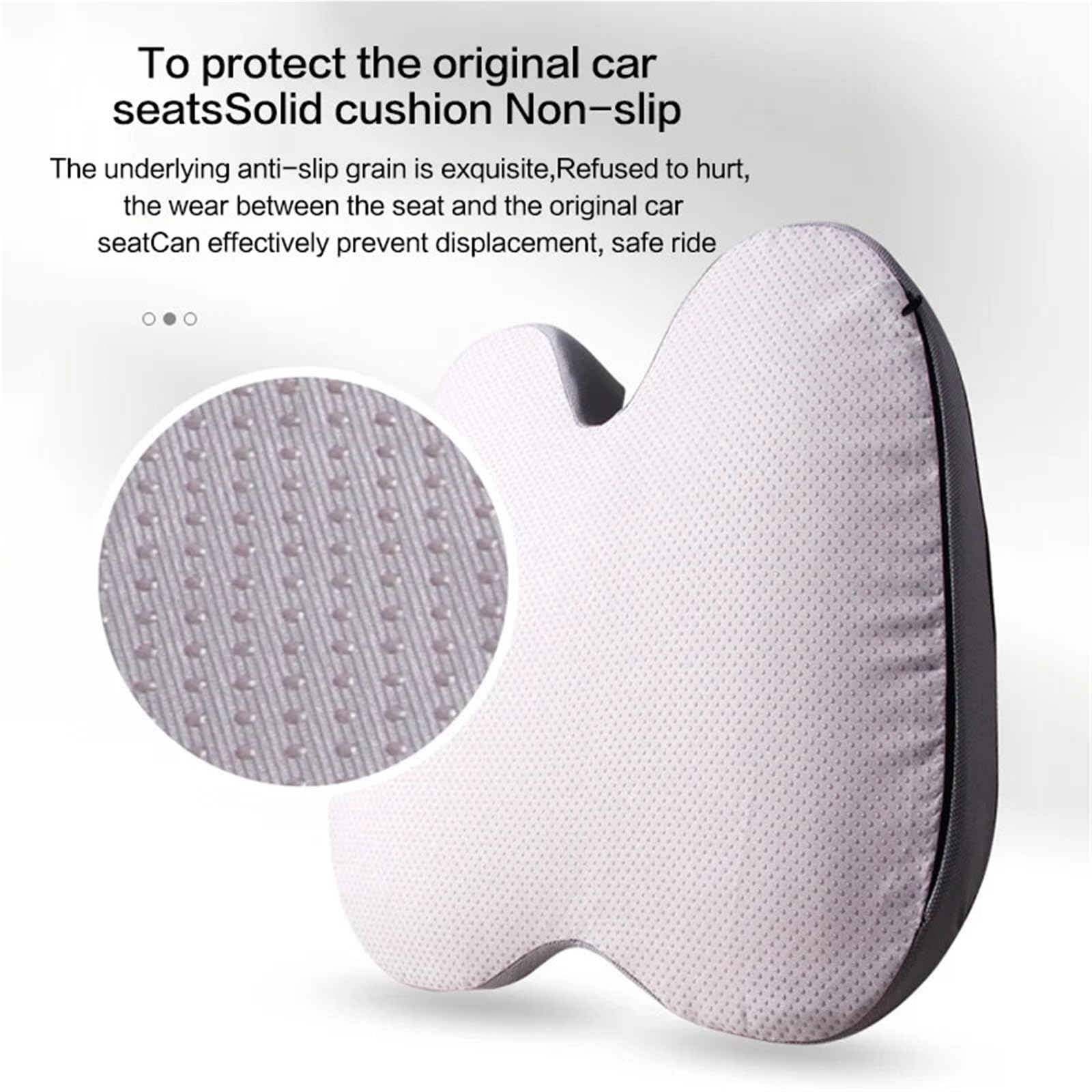 Cuscini per Auto Cuscino Cuscino Ortopedico in Memory Foam Antiscivolo for seggiolino Auto Sedia Comfort Automotive E Ufficio(A)