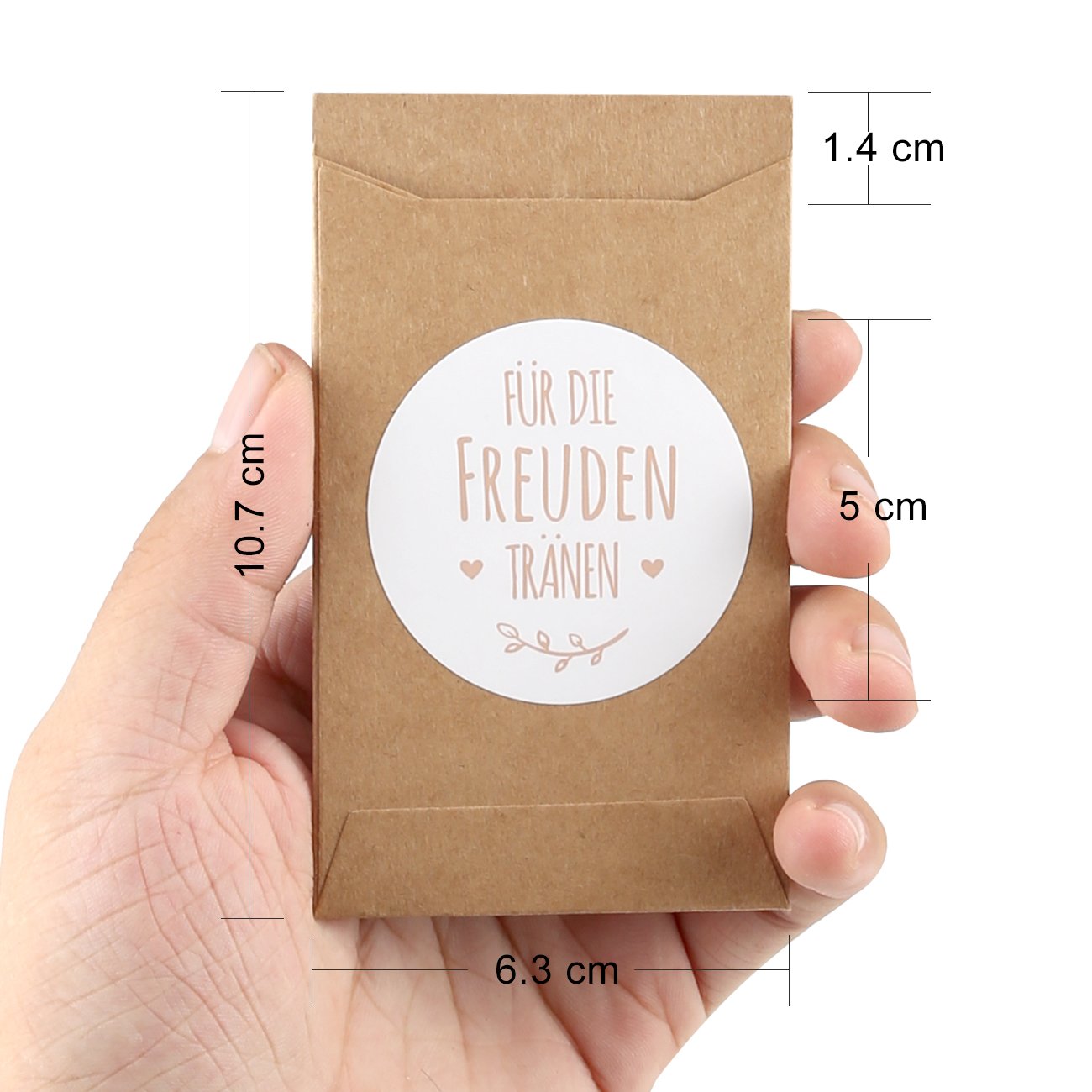 100 Stück Freudentränen Tüten Hochzeit - Mini Papiertüten Für Gastgeschenke