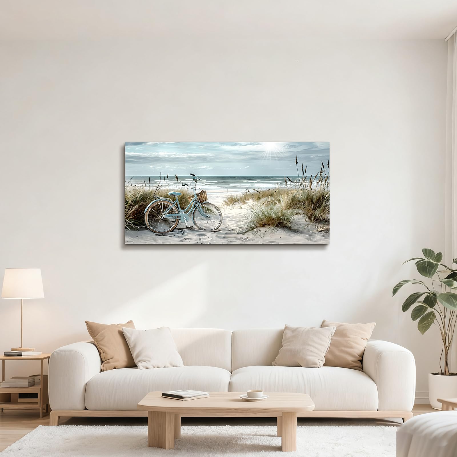 JHHUAMO Leinwandbild Groß 50x100 cm L, Modernes Küstenwohnzimmer Dekorative Malerei, Wanddeko Schlafzimmer Gemälde Desktop Badezimmer Büro Zimmer Esszimmer