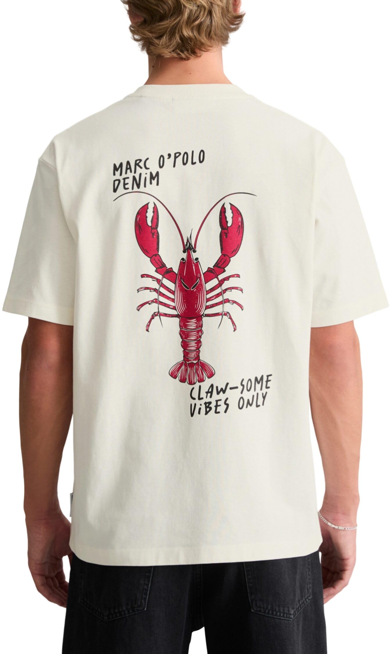 Marc OߴPolo Denim Herren Crayfish T-Shirt aus Bio-Baumwolle Relaxed Fit