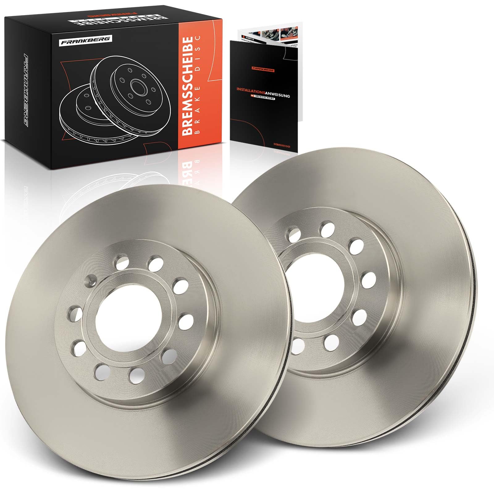 Frankberg Set di dischi freno incl. 2x Dischi Freno Anteriore Ventilato Diametro288mm Compatibile con Golf VI 5K1 Golf V 1K1 Golf Plus 521 5M1 Replace# JZW615301J,5C0615301A
