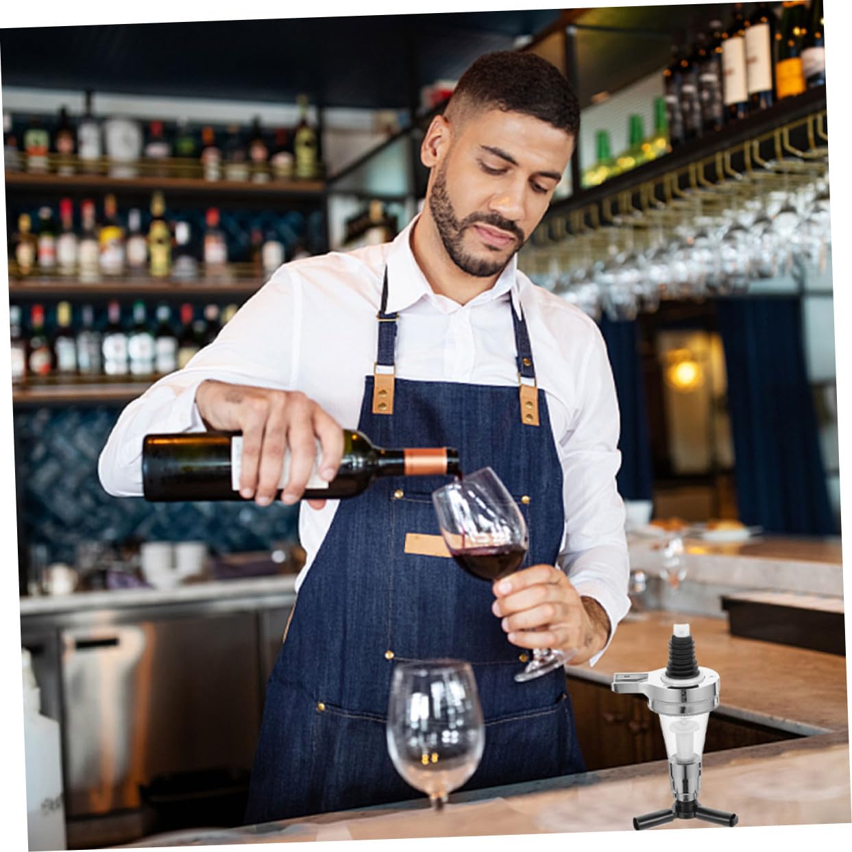 3 piezas Dispensador de Licor Montado Pared Diseño Invertido para Vino y Brandy Bomba Dosificadora Estable para Fiestas y Uso Doméstico
