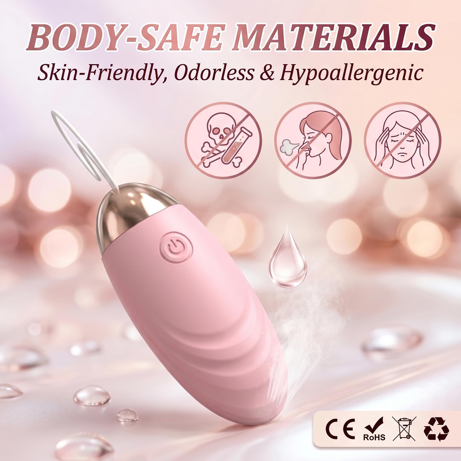 Ovetto Vibrante con Telecomando Vibratore per Donna e Coppie – 12 Modalità Vibratore Clitoride e Punto G Toys Sessuali per Donna Oviettivo Vibrante Donna Sex Toy con Comando a Distanza Rosso/Ro