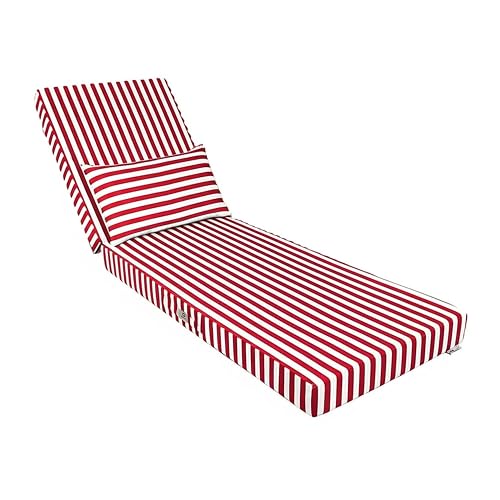 Déco Arts Coussin Bain de Soleil 190x60x10 cm avec Têtière