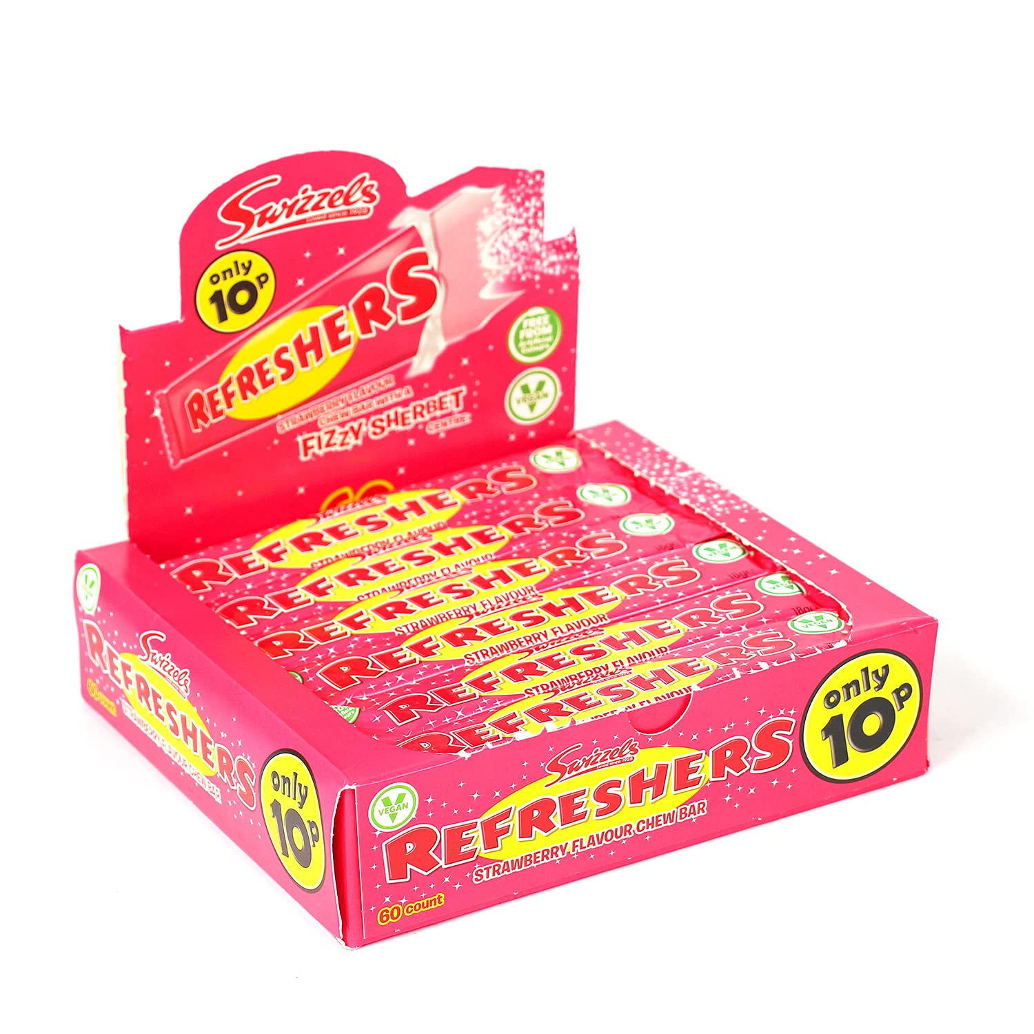 SwizzelsMatlow Giant Refreshers Strawberry Flavour 18 g (Pack of 60)