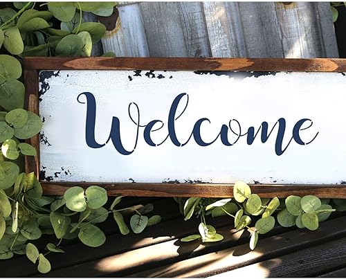 Miniatura 5 de CrafTreat 24 plantillas de caligrafía (7 x 4.5), letras cursivas, plantillas reutilizables para manualidades, ropa, pasteles, pintura en aerosol,