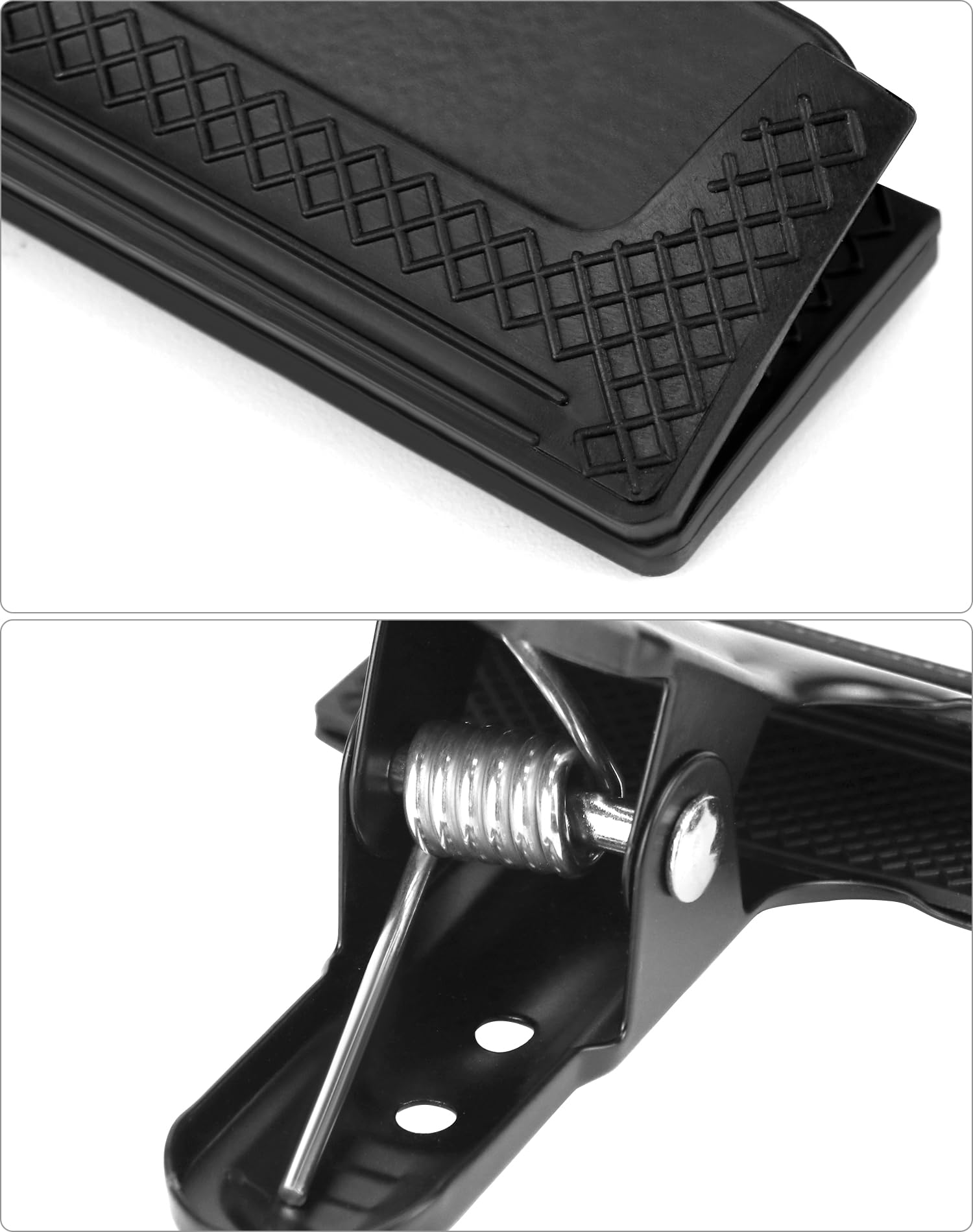 QWORK® Lot de 8 Pinces à Ressort, mâchoires de Serrage Fortes, Protection en Caoutchouc, Clips de Fond d'appareil Photo Polyvalents
