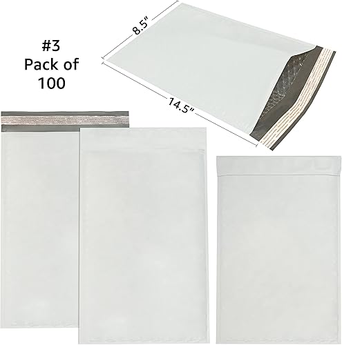 Miniatura 2 de Sobres acolchados de burbujas de polietileno  (100 unidades, 3-8.5 x 14.5 pulgadas) Paquete y envío  autosellado estándar industrial producto de