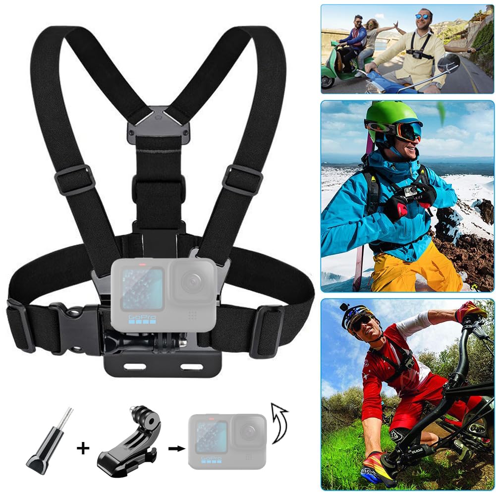 Kit Accessori Action Cam 20 In 1 - Compatibile GoPro, DJI, AKASO | Treppiedi, Ventsose, Cinghie - Foto 3