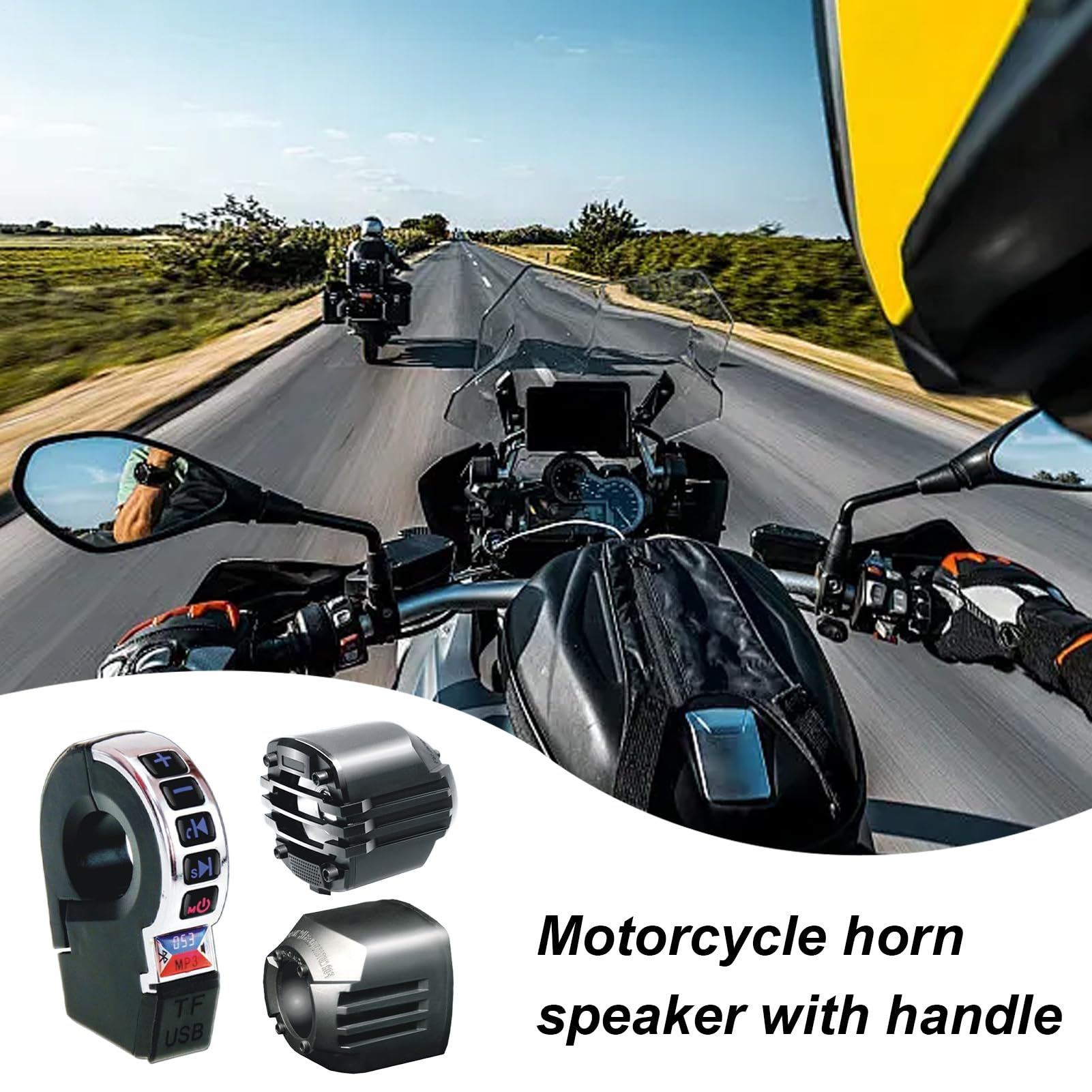 Altoparlanti per moto - senza fili inclusa ricarica telefono - Stereo impermeabile per moto - Per scooter auto bici e adulti