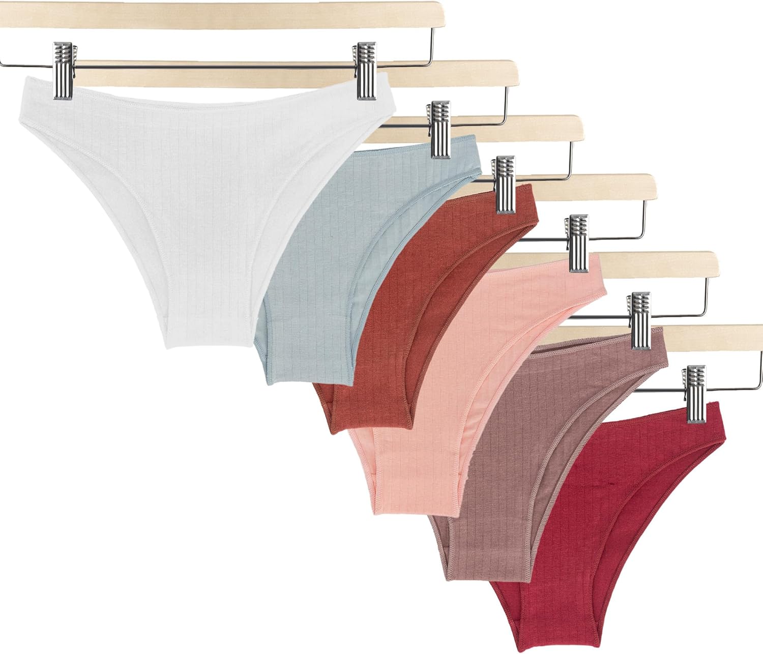 6-pack Cotton Underwear for Women Low Rise Stretch Bikini Sexy Ladies Panties - Image 5