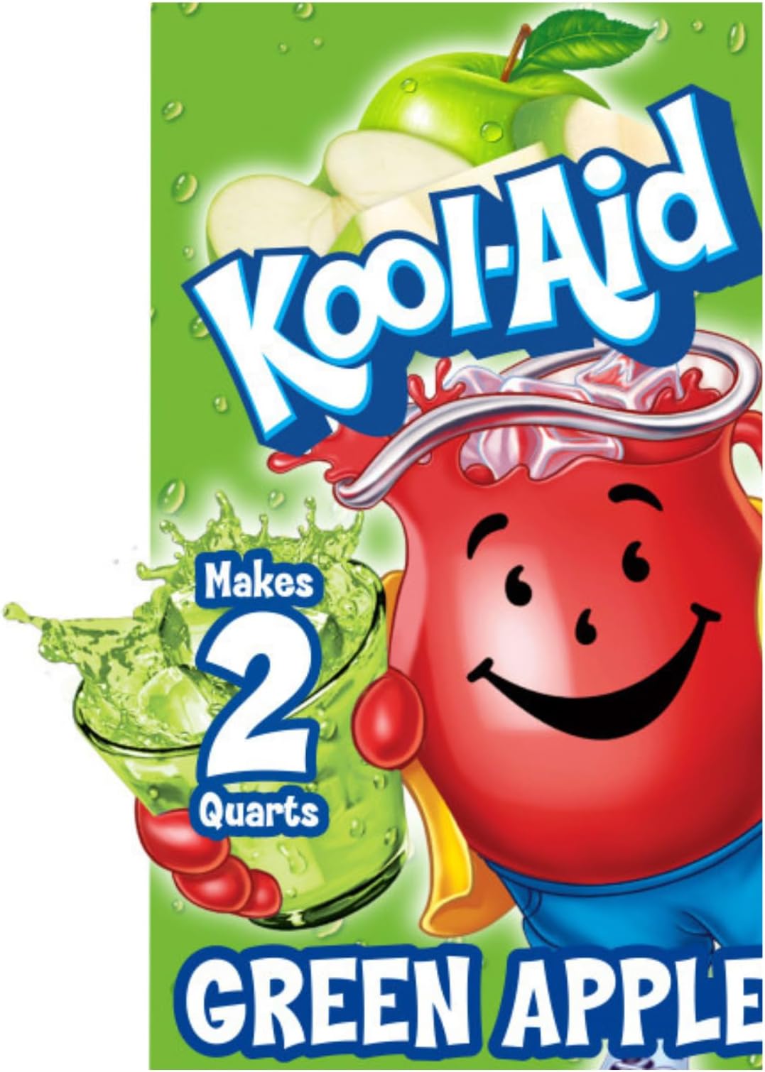 Kool Aid Green Apple Unsweetened Drink Mix 6.3g Sachet Makes 2 Quarts