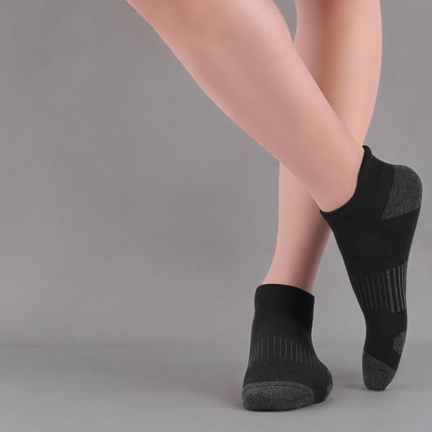 Felicigeely Ankle Athletic Running Socks Low Cut Sports Socks Breathable Cushioned Tab Socks for Men Women 6 Pairs - Image 7