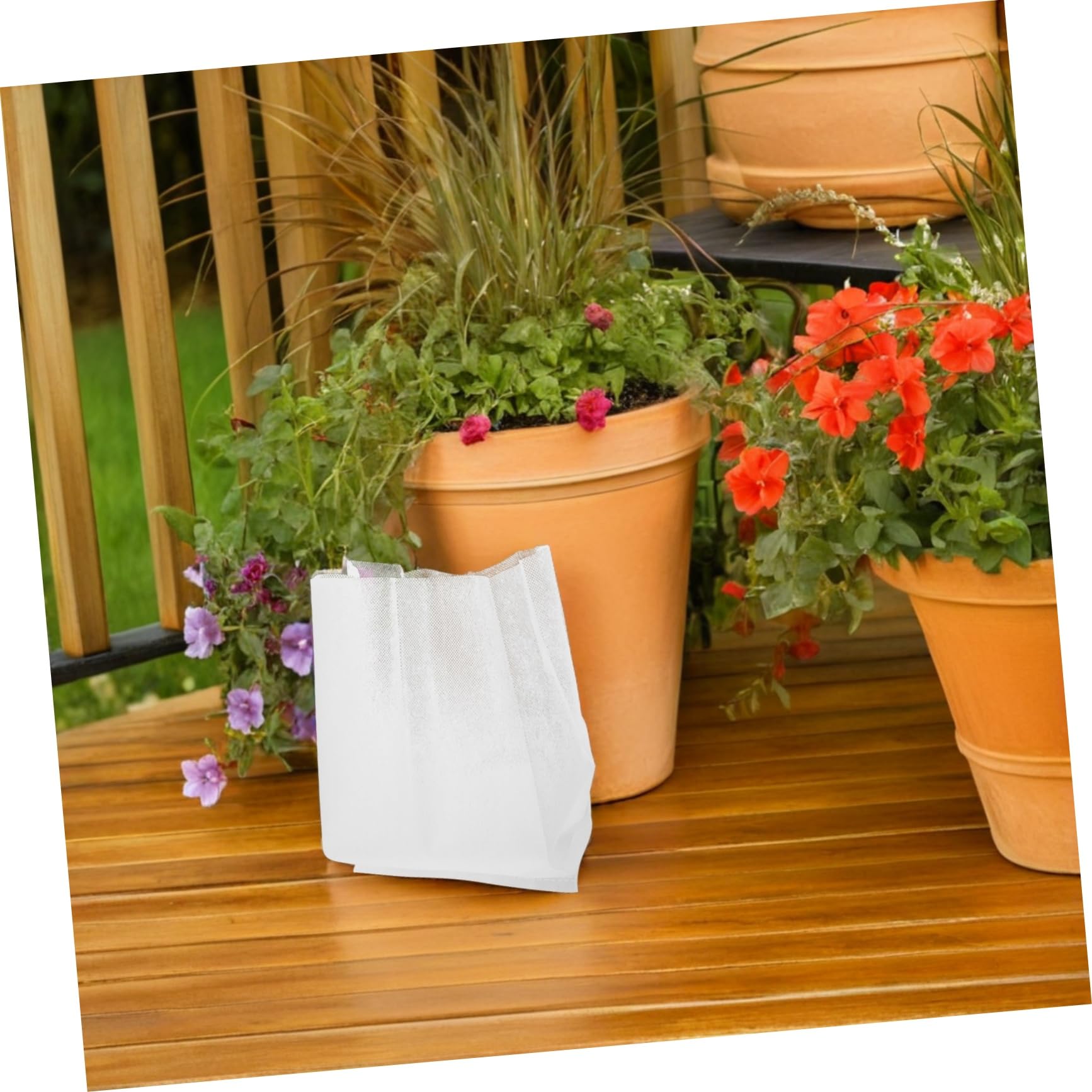 VANZACK 200 Stück Atmungsaktive Non Woven Pflanztaschen Wiederverwendbare Grow Bags für Gemüse Blumen Kräuter Dickes Material für Wurzelwachstum Indoor Outdoor Geeignet