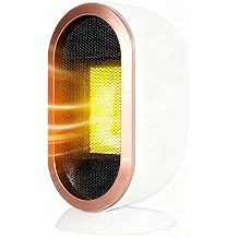 VNIMTI Space Heater, 1200W Portable Electric Heater indoor use, Mini Desk PTC Fast Heater for Office, Bedroom, Tip-Over & Overheat Protection, White